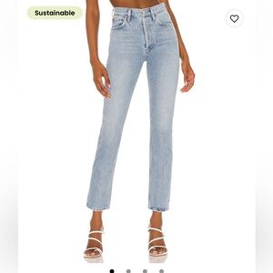 Agolde Riley High rise Straight Crop Jeans Dimension